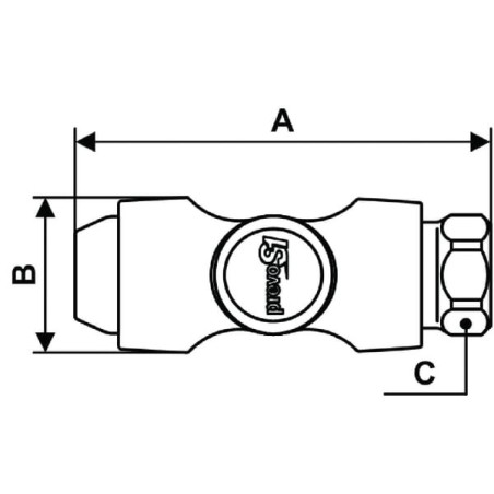 Quick release safety coupling 3/8 inch BSP female thread - BSI061102P001