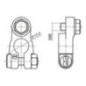 Battery terminal with M8 bolt, negative - BA822 Battery terminal with M8 bolt, negative - BA822
