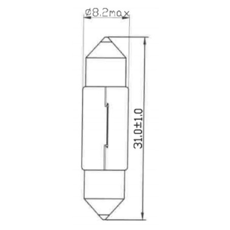 Bulb 24V 3W SV7 8X31 - B2426