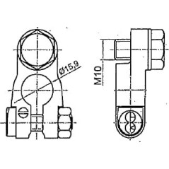 Battery terminal with M10 bolt negative - BA821
