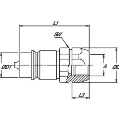 Quick coupling plug, HP202IGF12 - B300HP202IGF12