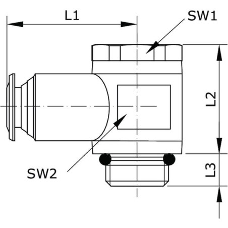 L-push-in fitting 6x1/8 inch - BCS618BC