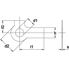 Sicherungsblech 2 Lappen M16 - BLP2M16