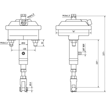 Brake ram T20 EPL30/60 - BCDT2030