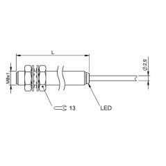 Inductive sensor M8 x1,5 - BES01EZ