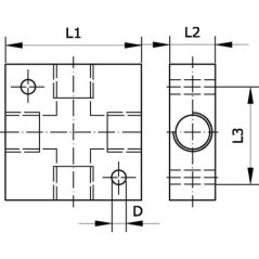 Distributor block 4-fold G3/8 - BD438