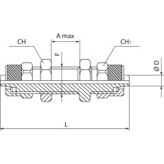 Bulkhead union push-on - BHPO8