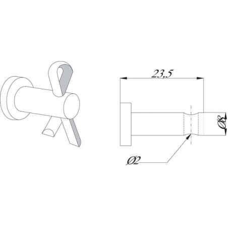Bolzen 8 mm Agria - BH2159