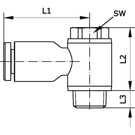 Elbow push-in fitting 8x1/8 inch - BCS818P
