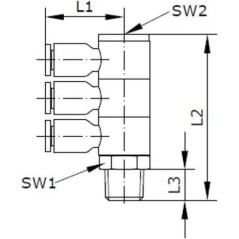 Push-in fitting - BC3S1014P