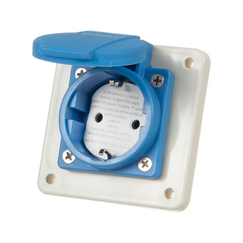 Panel socket 3P 250V 75x75 - B071105