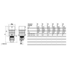 Wtyczka CEE 32A 5P 400V IP44 - B0002288
