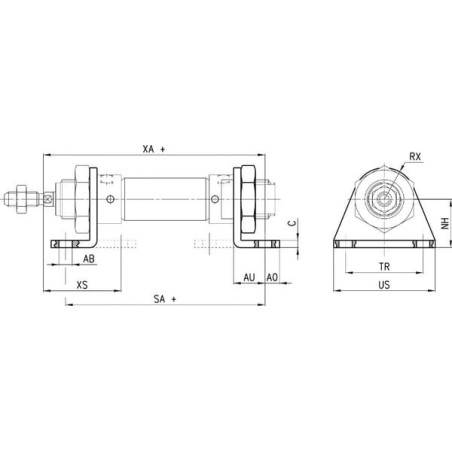 Foot mounting - B1216