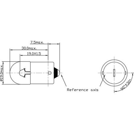 Żarówka G18 1/2 12V 10W BA15s Kramp - B1205