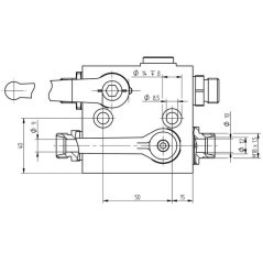 Three point hitch front valve - C000FTV