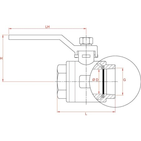 Ball valve, stainless steel, 2xF 1/4 inch - BVS14FSS