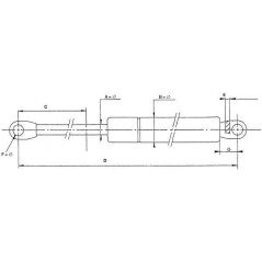 Gas strut 135N - CA293018