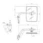 Mirror with arm left - CA6480003 Mirror with arm left - CA6480003