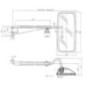 Mirror with telescopic arm left - CA6400001