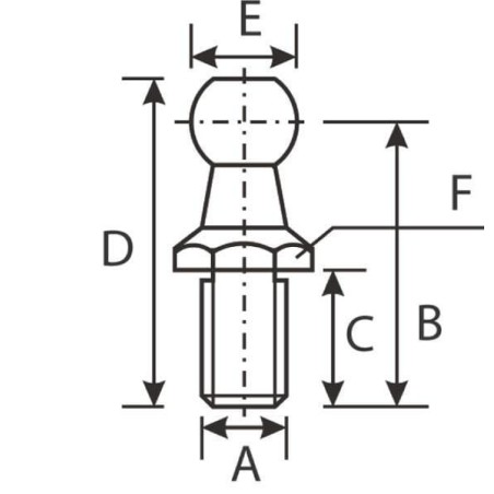 Sworzeń kulisty - CA4486MD