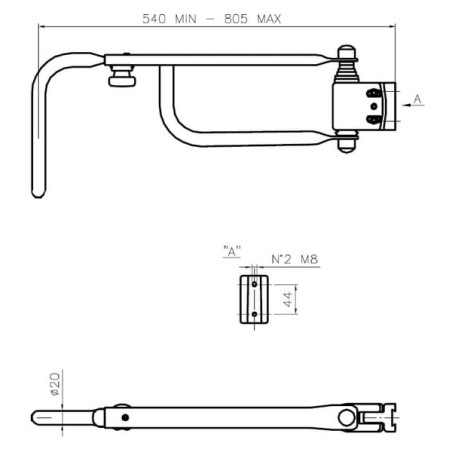 Mirror arm telescope flat without mirror - CA6101031