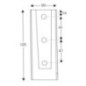 Mounting bracket 3 hole - CA30026703