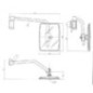 Mirror with arm right - CA6597000 Mirror with arm right - CA6597000