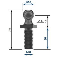 CA8442LT Stabilus, Gas spring parts 