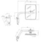 Mirror with arm right - CA6476000