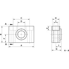 Clevis foot, 1 pair - CFP6380