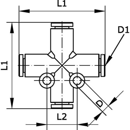 X-push-in connector 12mm - CC12P