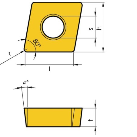 Turning insert CCMT 060204 10x - CCMT060204MMIT1601