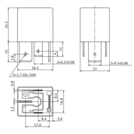 Relais 70A-12V - CB1AH12V