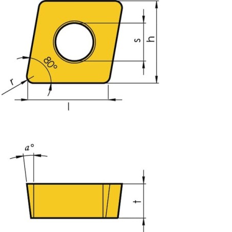 Turning insert CCMT 09T308 10x - CCMT09T308MMIT1601