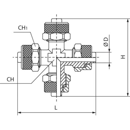 Cross coupler push-on - CCPO10