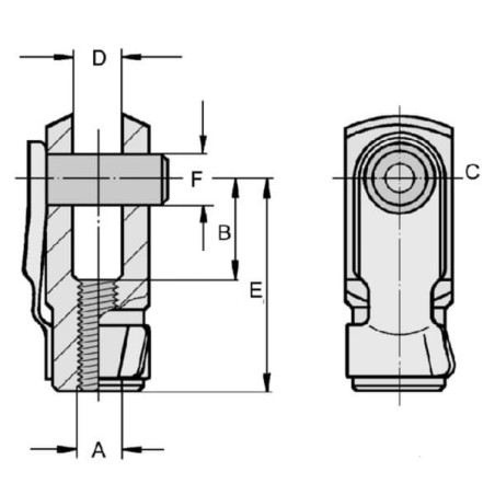Gabelkopf Bolzen M16 - CA98190