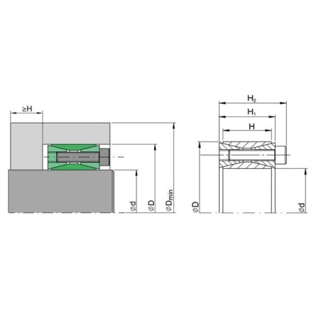 Sit-lock 1 element 48/80 - CAL1F4880