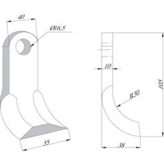 CK1280 Unbranded, Hammer mill knives 