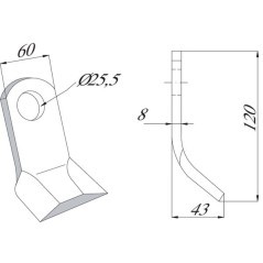 CK2425 Unbranded, Hammer mill knives 