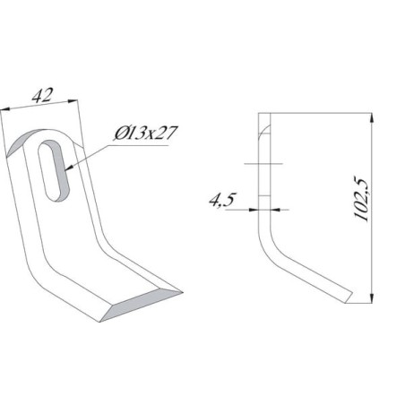 Blade RH 42x103mm large Mott - CK2100