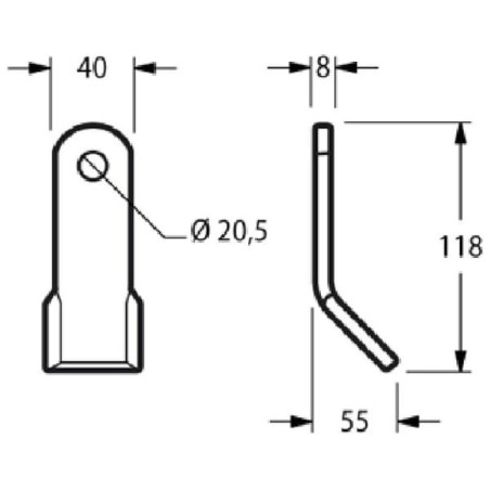 Cranked Flail 40x118 Muratori - CK1120