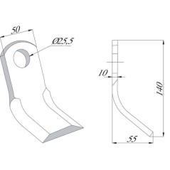 CK4410 Unbranded, Hammer mill knives 