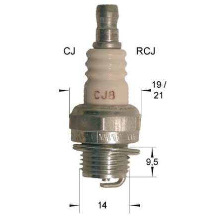 Świeca zapłonowa M14x1.25x9.50 mm klucz 19 mm 1 szt. Champion - CJ8
