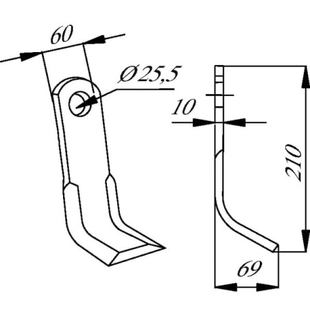 Flail balde Breviglieri - CK1400