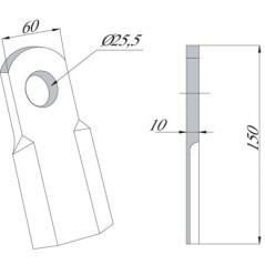Flail blade Agrimaster - CK1110
