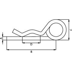 Zawleczka Beta podwójna 6 mm Kramp - CL6DKR