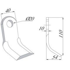 CK5520 Unbranded, Hammer mill knives 