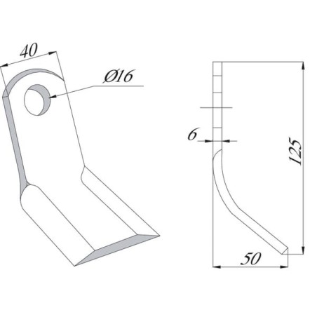 Nóż bijaka 40x120 mm Procomas - CK4810
