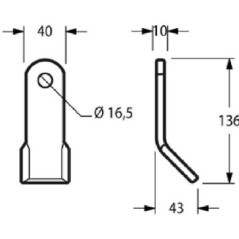 CK5850 Kramp, Hammer mill knives 
