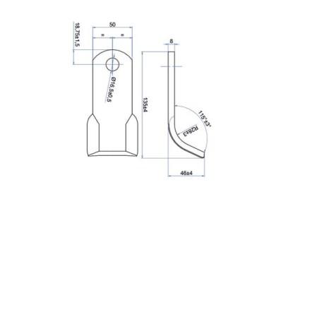 Flail balde Humus - CK3020